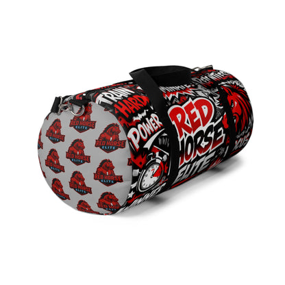 Red Horse Elite Duffel Bag — Motivational Gym Travel Bag with Bold Graphic