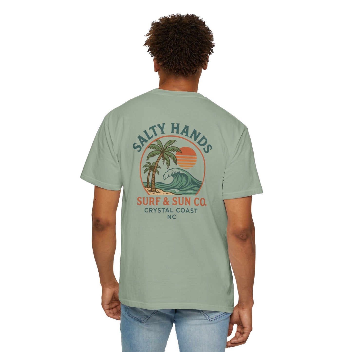 Salty Hands Surf & Sun T-Shirt — Crystal Coast Graphic Tee