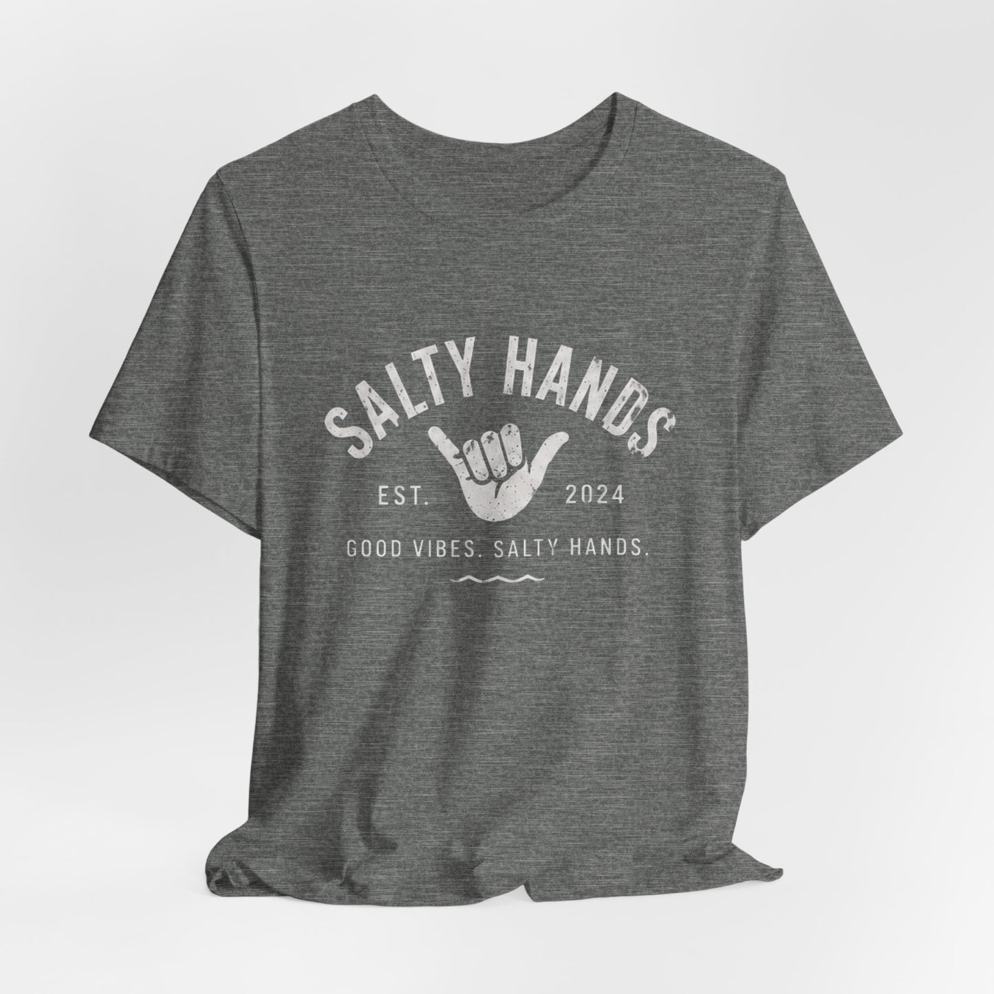 Salty Hands Tee — Good Vibes Surf T‑Shirt