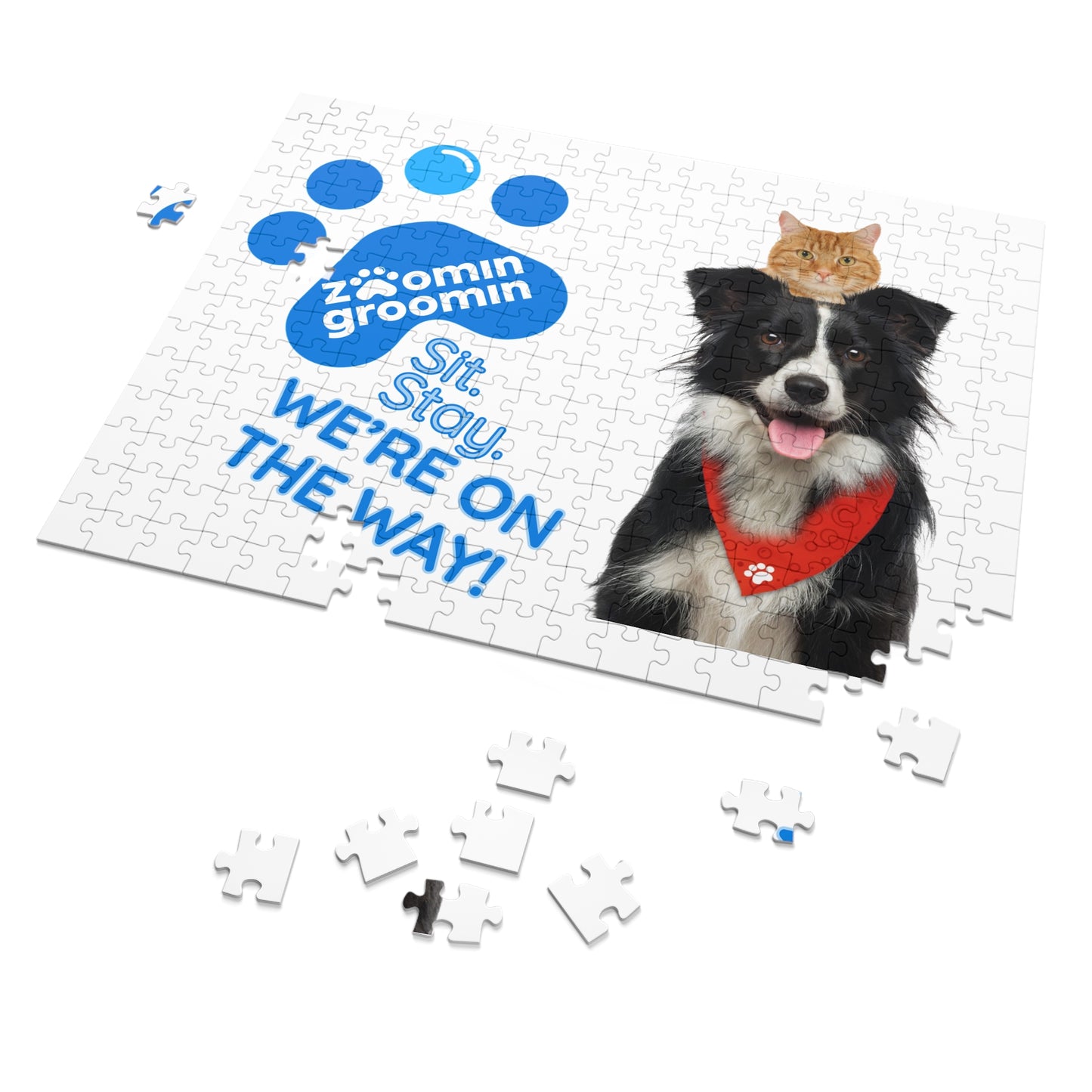 Custom Zoomin Groomin Themed Puzzle, Perfect Gift for Pet Lovers, Family Fun Game, Unique Decor, Dog Cat Lovers Puzzle, Mindful Activity