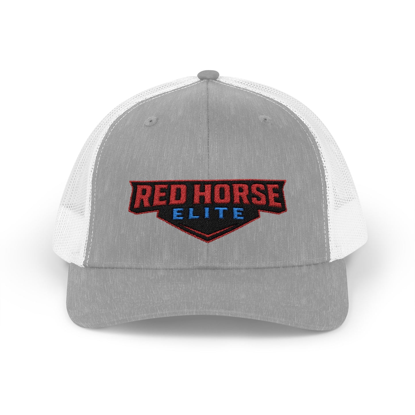 Red Horse Elite Trucker Cap — Embroidered Snapback Hat