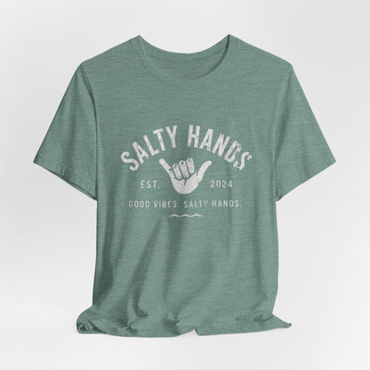 Salty Hands Tee — Good Vibes Surf T‑Shirt