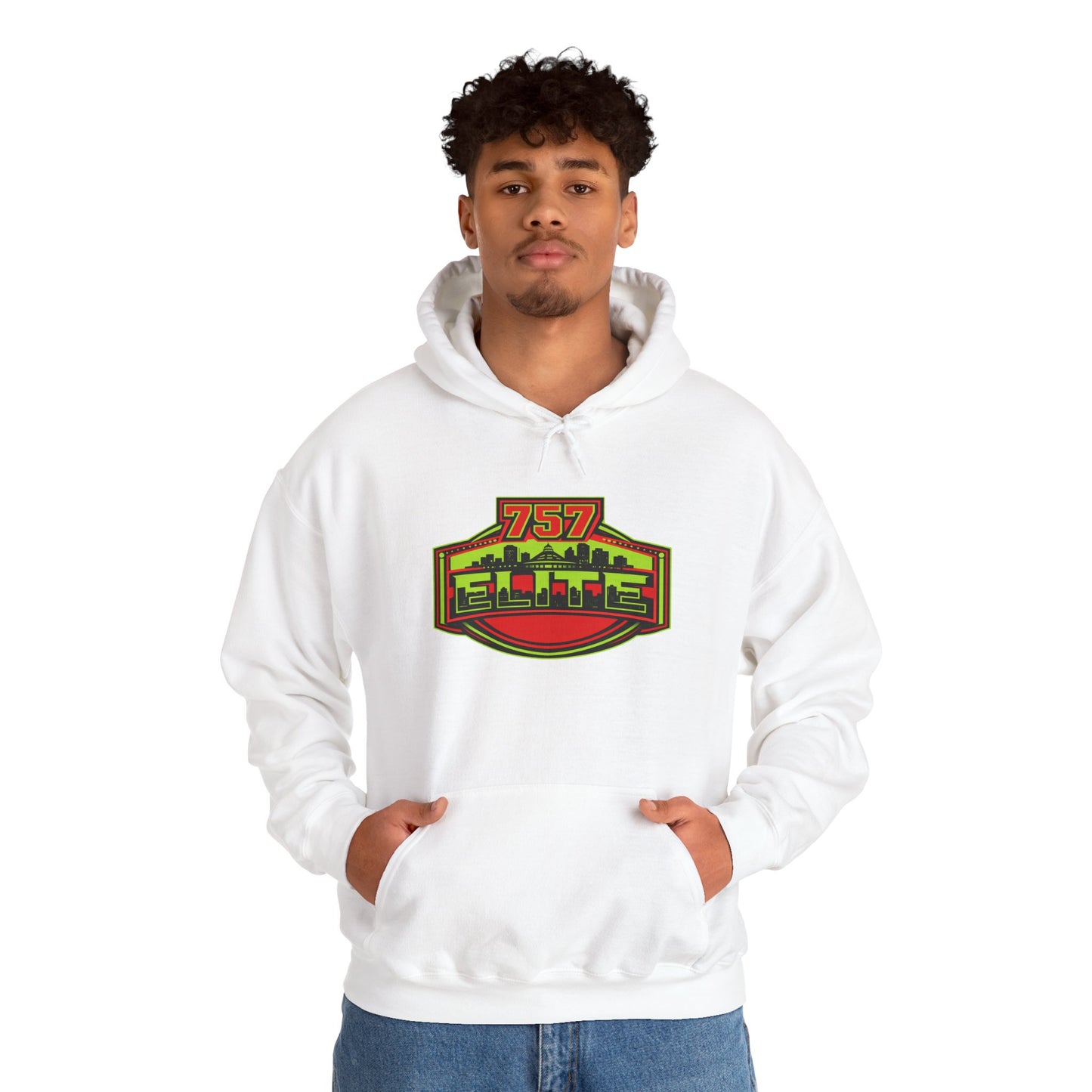 757 Elite Hoodie — Hampton Roads Skyline Logo Pullover