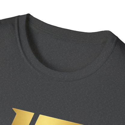 Iron Fit USA T-Shirt — Gold Logo Gym Tee