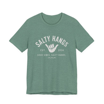 Salty Hands Tee — Good Vibes Surf T‑Shirt