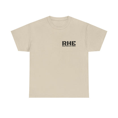RHE Minimal Logo Tee — Small Chest Print Casual T‑Shirt