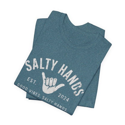 Salty Hands Tee — Good Vibes Surf T‑Shirt