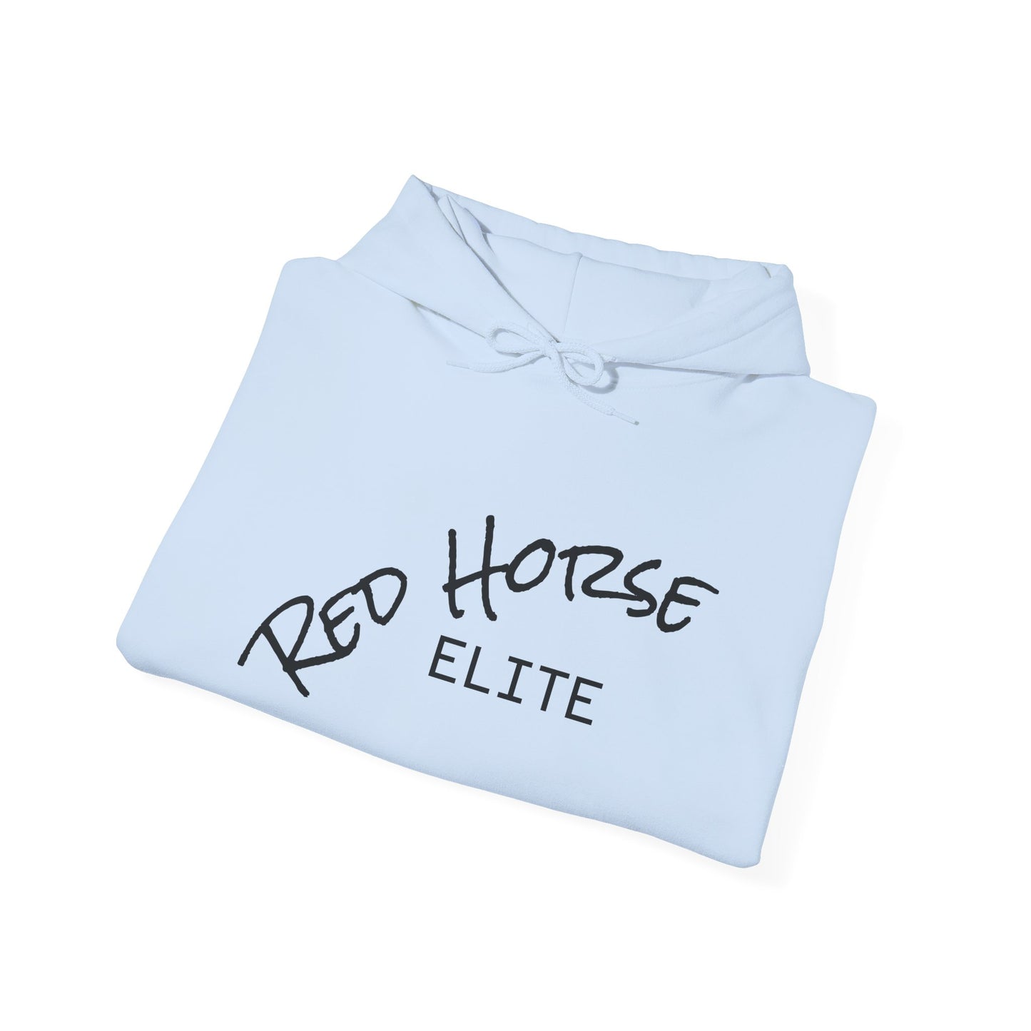 Red Horse Elite Hoodie — Minimal Script Logo Pullover