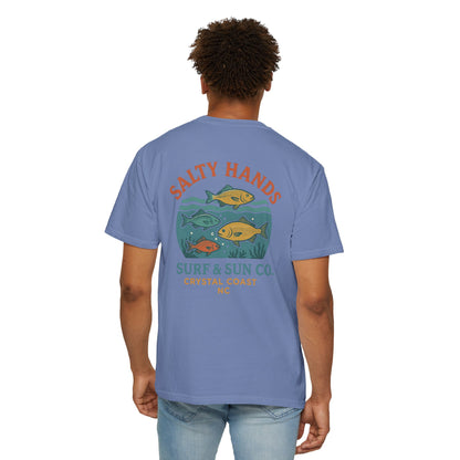 Salty Hands Surf & Sun T-Shirt — Crystal Coast Fishing Graphic Tee