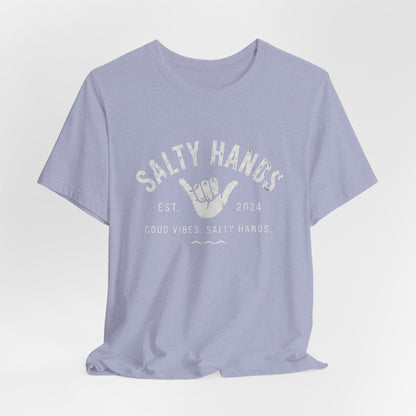 Salty Hands Tee — Good Vibes Surf T‑Shirt