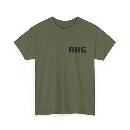 RHE Minimal Logo Tee — Small Chest Print Casual T‑Shirt
