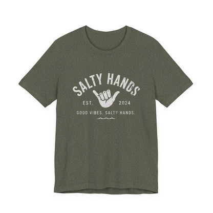 Salty Hands Tee — Good Vibes Surf T‑Shirt