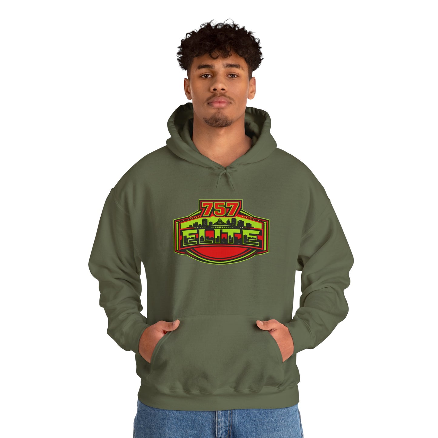 757 Elite Hoodie — Hampton Roads Skyline Logo Pullover
