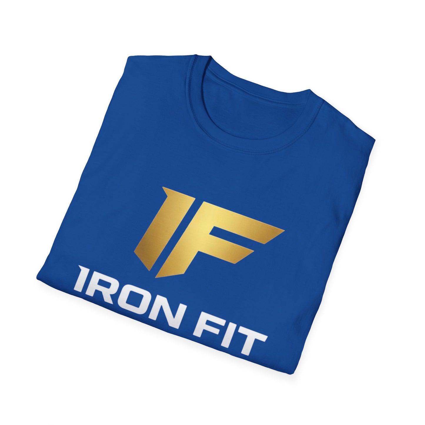Iron Fit USA T-Shirt — Gold Logo Gym Tee