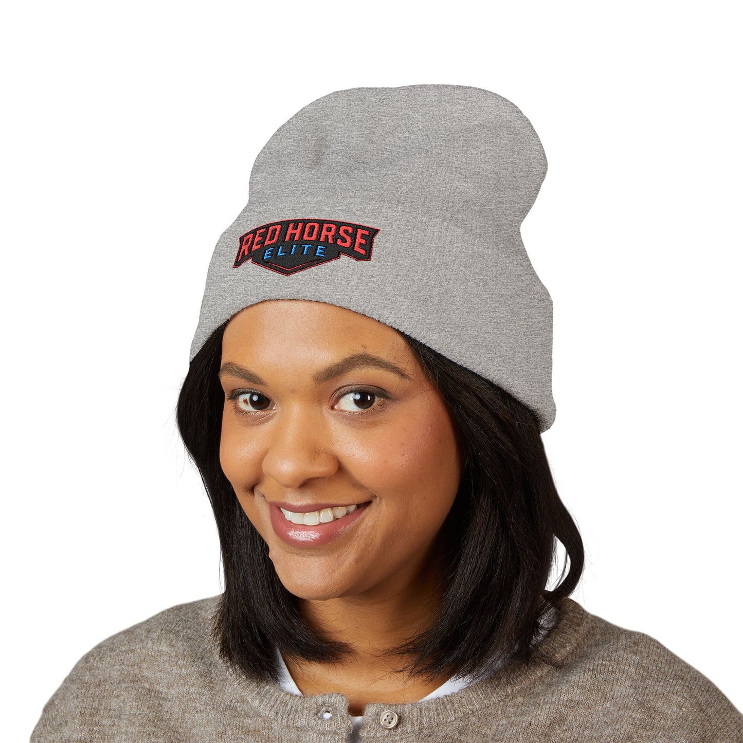 Red Horse Elite Embroidered Cuffed Beanie