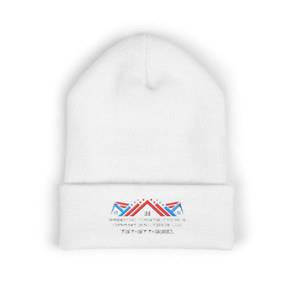 Embroidered Tribal Chevron Cuffed Beanie
