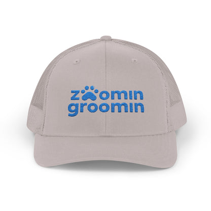 Embroidered Zoomin Groomin Snapback Trucker Cap - Perfect Gift for Pet Lovers, Dog Groomers, Animal Enthusiasts, Casual Wear, Fun Accessories