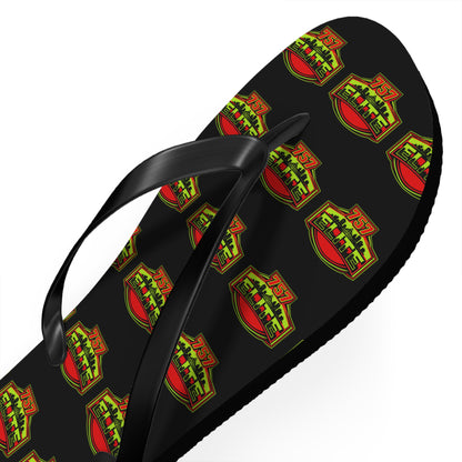 Elite Logo Flip Flops — Patterned Beach Sandals
