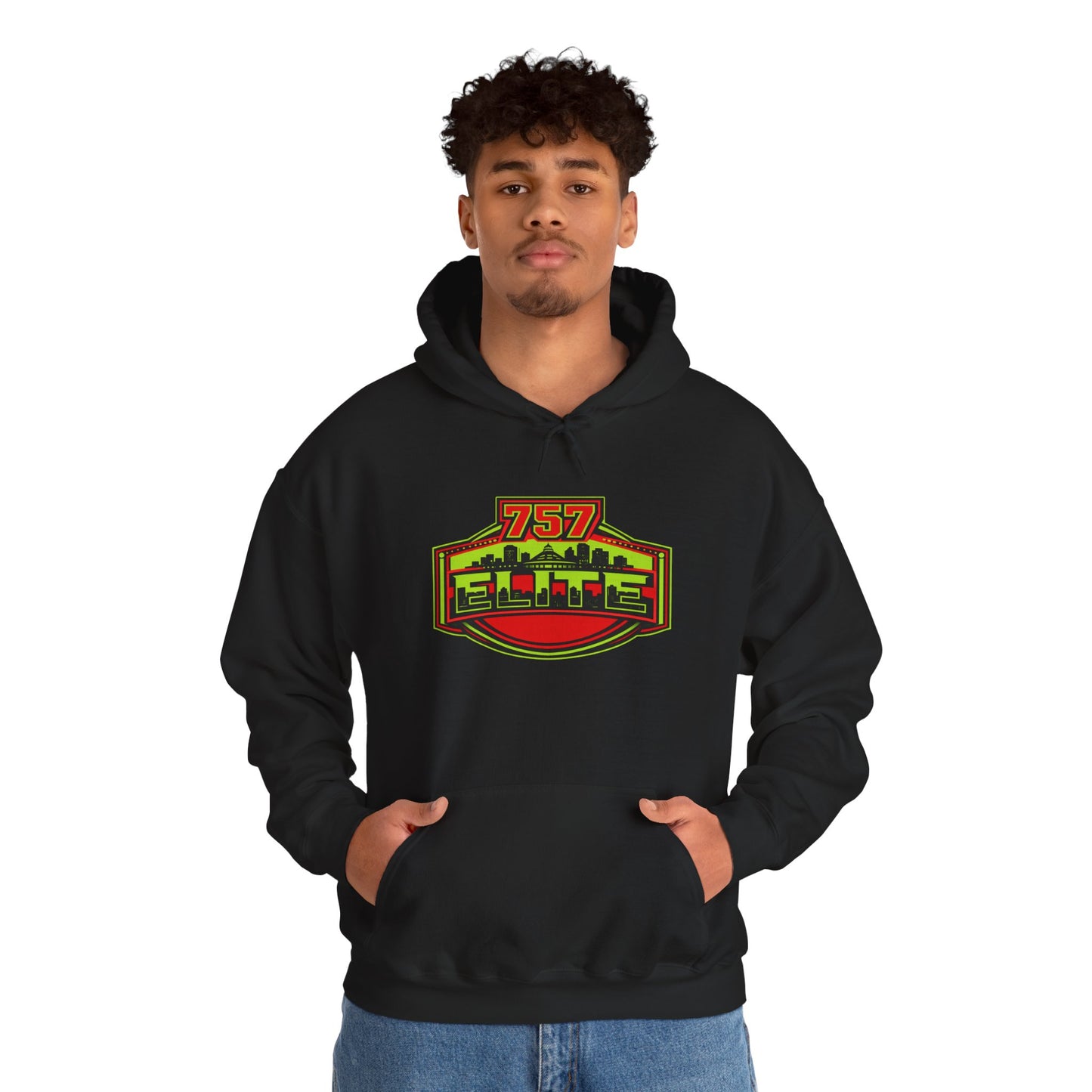 757 Elite Hoodie — Hampton Roads Skyline Logo Pullover