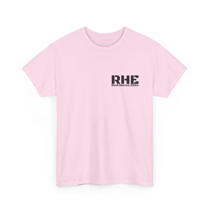 RHE Minimal Logo Tee — Small Chest Print Casual T‑Shirt