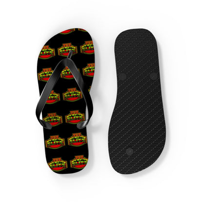 Elite Logo Flip Flops — Patterned Beach Sandals
