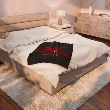 Red Horse Elite Velveteen Plush Blanket – Athletic Mascot Throw