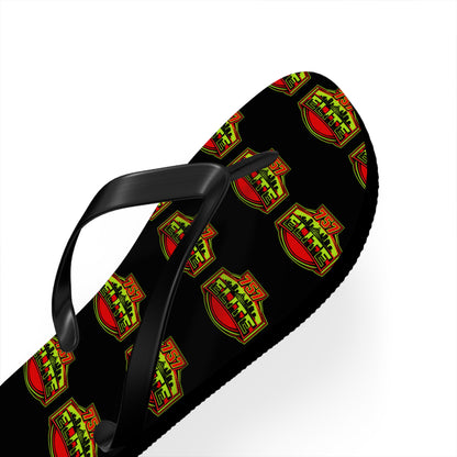 Elite Logo Flip Flops — Patterned Beach Sandals