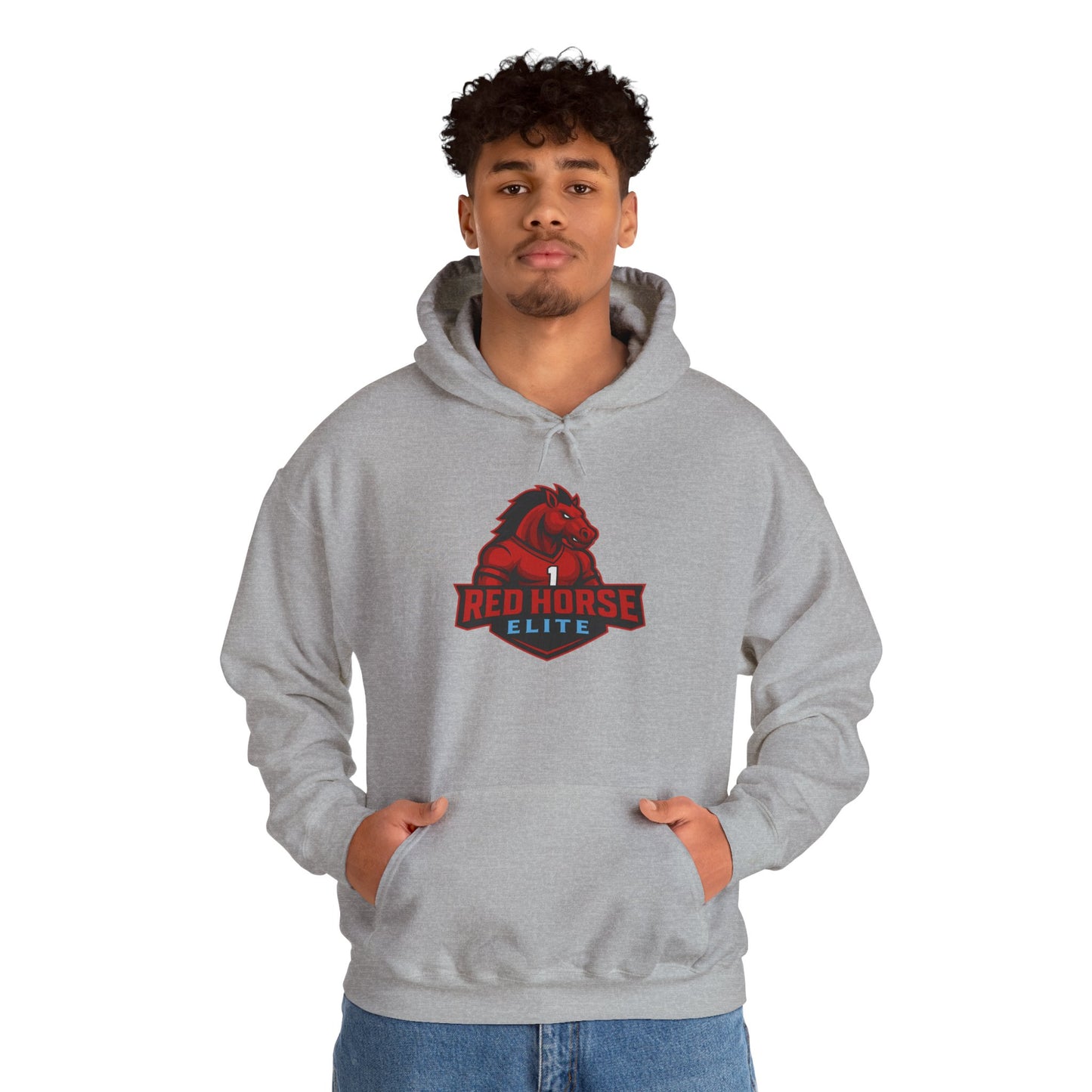 Red Horse Elite Logo Hoodie – Athletic Team Pullover