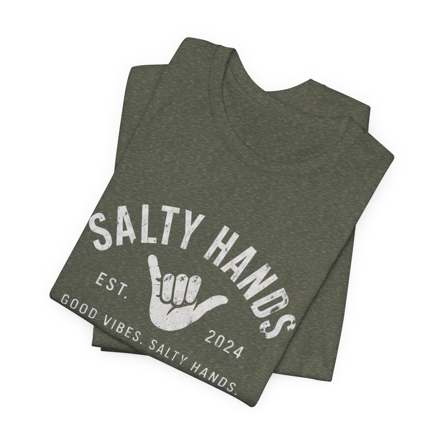 Salty Hands Tee — Good Vibes Surf T‑Shirt