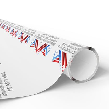 Patriotic Union Jack Accent Wrapping Paper Roll