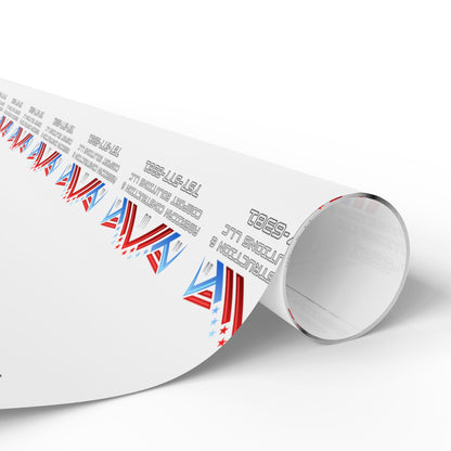 Patriotic Union Jack Accent Wrapping Paper Roll
