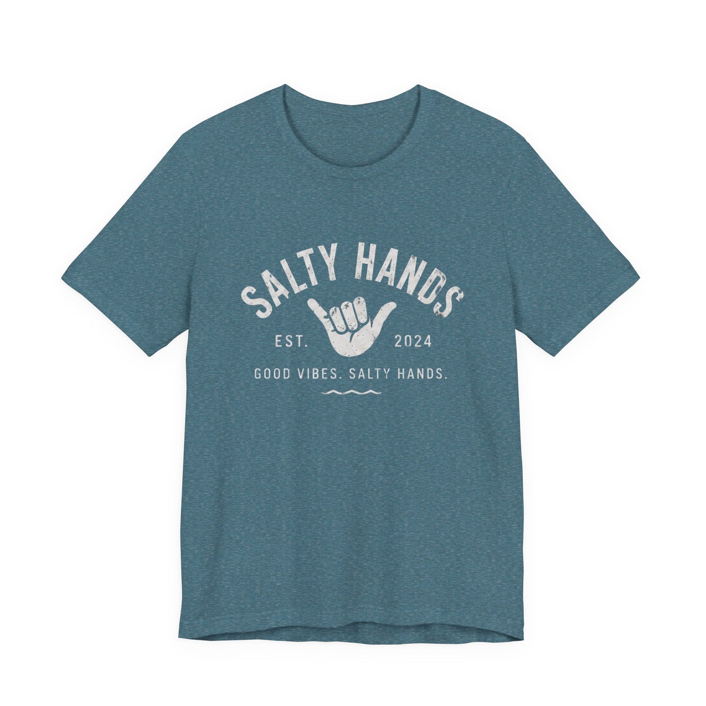 Salty Hands Tee — Good Vibes Surf T‑Shirt