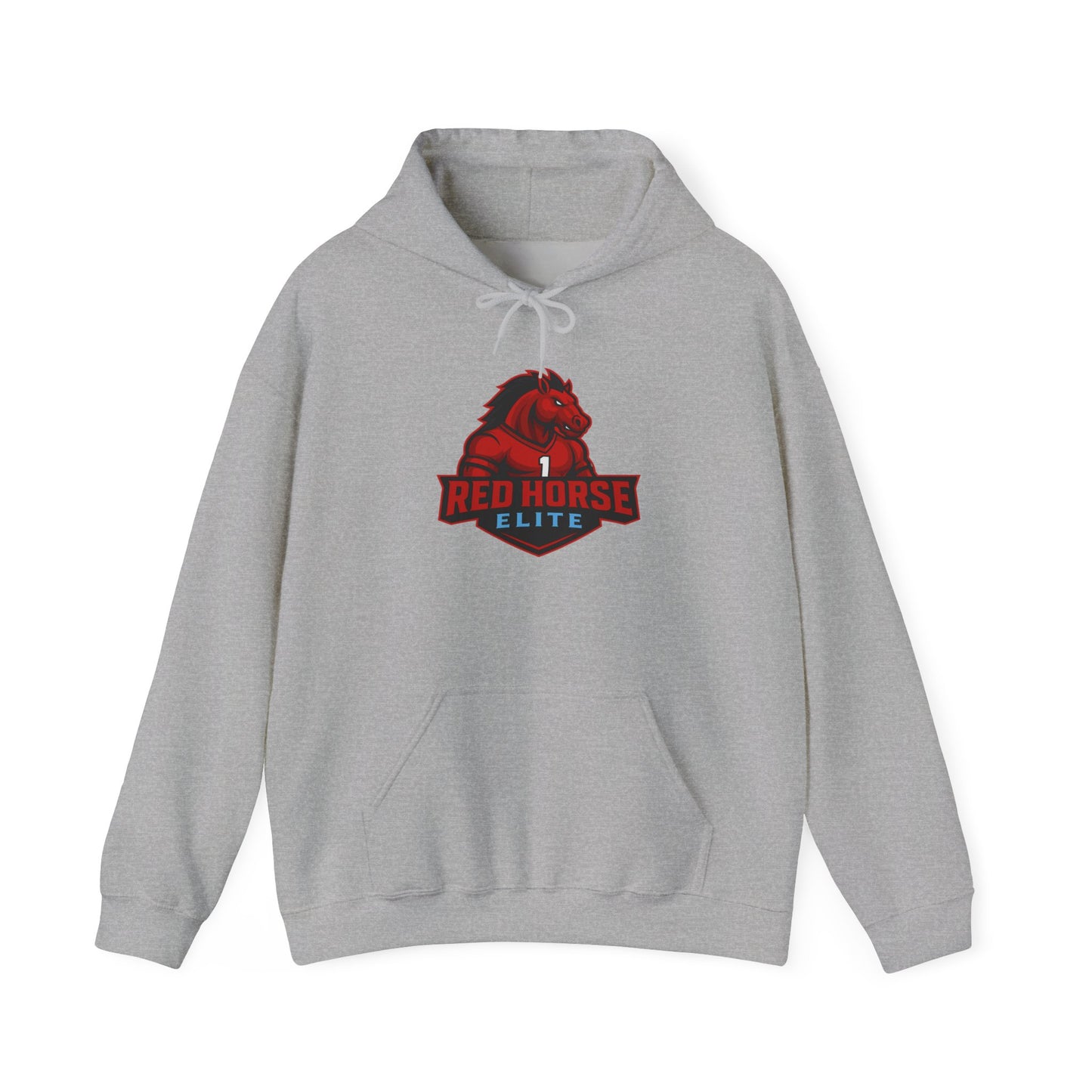 Red Horse Elite Logo Hoodie – Athletic Team Pullover