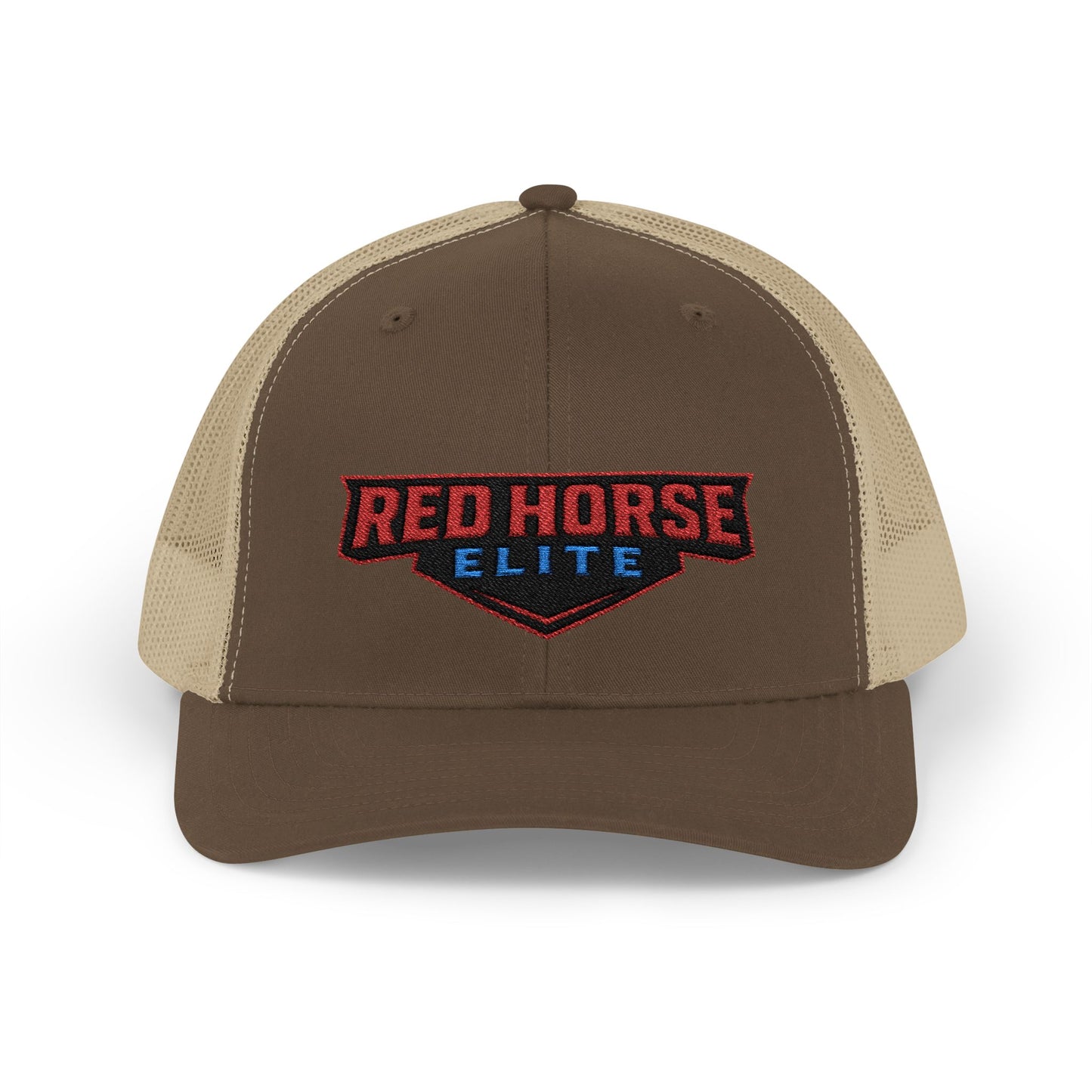 Red Horse Elite Trucker Cap — Embroidered Snapback Hat