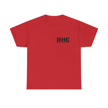 RHE Minimal Logo Tee — Small Chest Print Casual T‑Shirt
