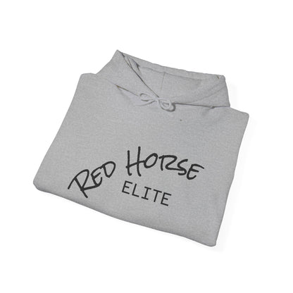 Red Horse Elite Hoodie — Minimal Script Logo Pullover
