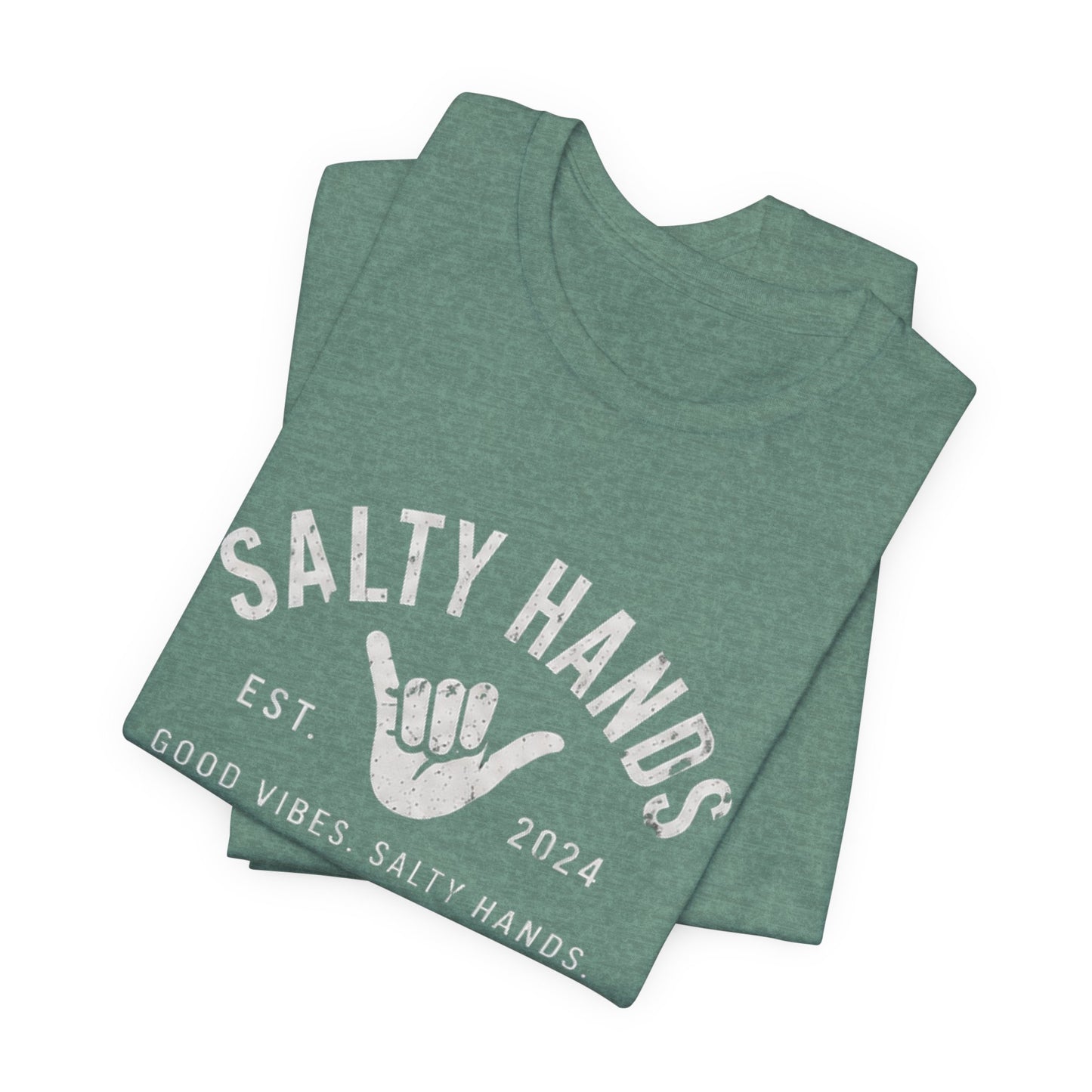 Salty Hands Tee — Good Vibes Surf T‑Shirt