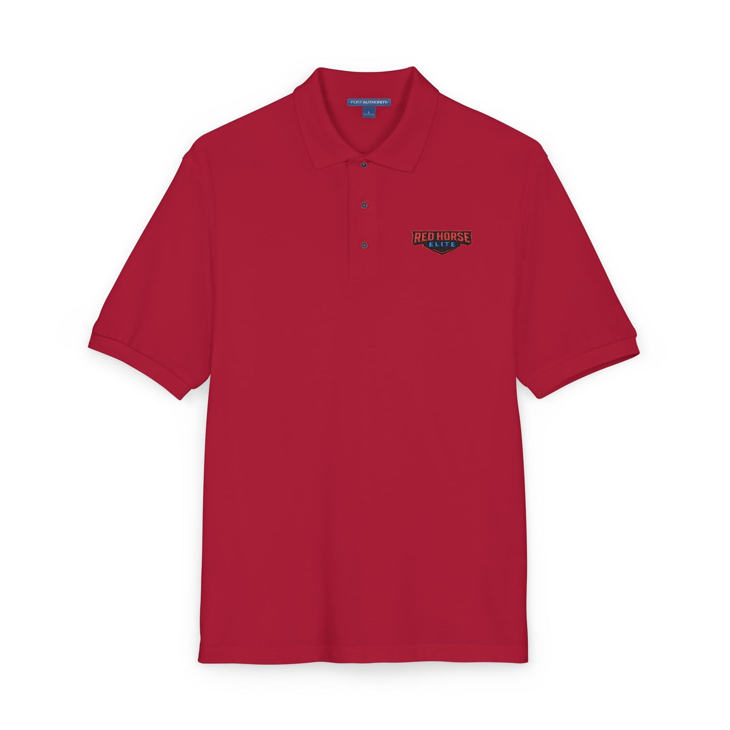 Embroidered Red Horse Elite Polo Shirt