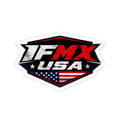TFMX USA Flag Logo Kiss-Cut Sticker — Patriotic Motorsports Decal