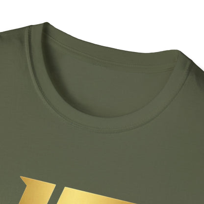 Iron Fit USA T-Shirt — Gold Logo Gym Tee