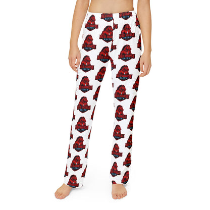 Kids Lounge Pants — Red Horse Mascot AOP Cozy Sleep & Play Pants