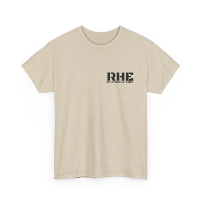 RHE Minimal Logo Tee — Small Chest Print Casual T‑Shirt