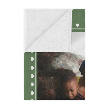 Personalized Photo Minky Blanket — "Granny Annie's Love Lives In Me" Keepsake