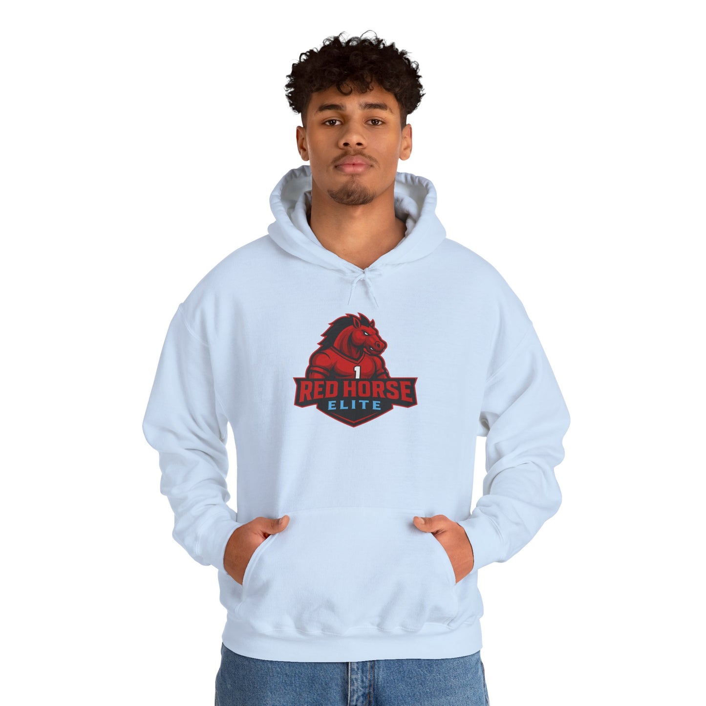 Red Horse Elite Logo Hoodie – Athletic Team Pullover