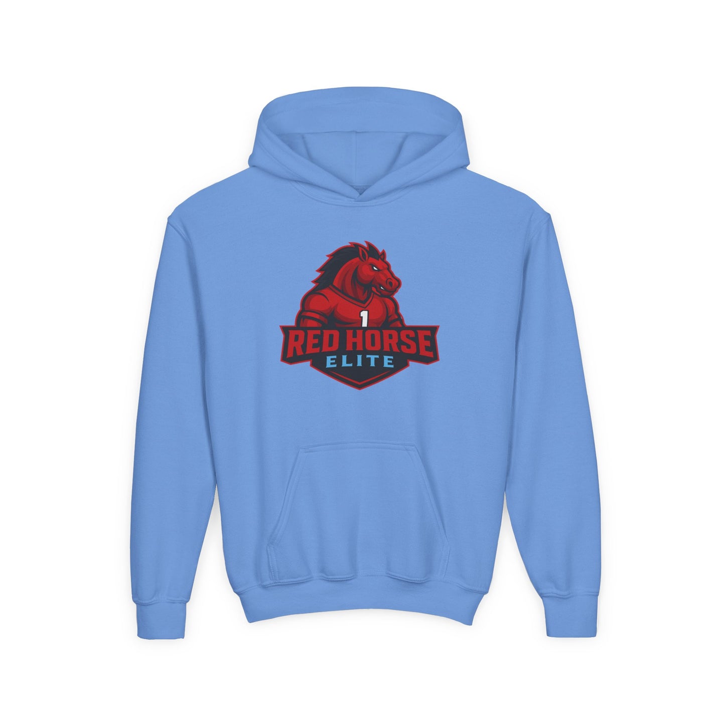 Youth Hoodie — Red Horse Elite Sports Logo Sweatshirt