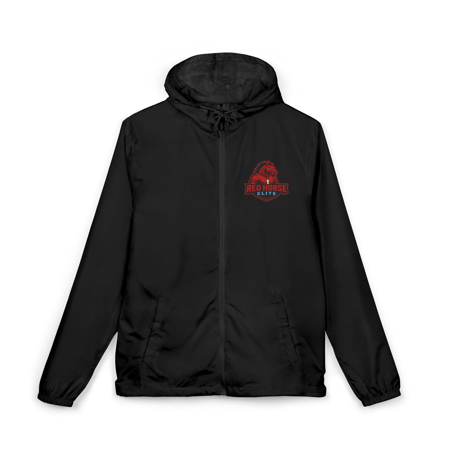 Windbreaker Jacket — 'The Herd' Red Graphic Hooded Windbreaker