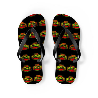 Elite Logo Flip Flops — Patterned Beach Sandals