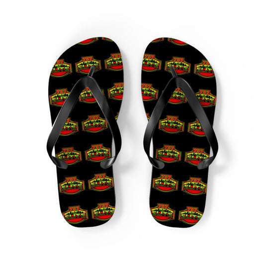 Elite Logo Flip Flops — Patterned Beach Sandals