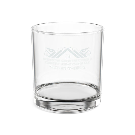 Engraved 10.5oz Whiskey Glass — Classic Rocks Tumbler with Subtle Crest Design