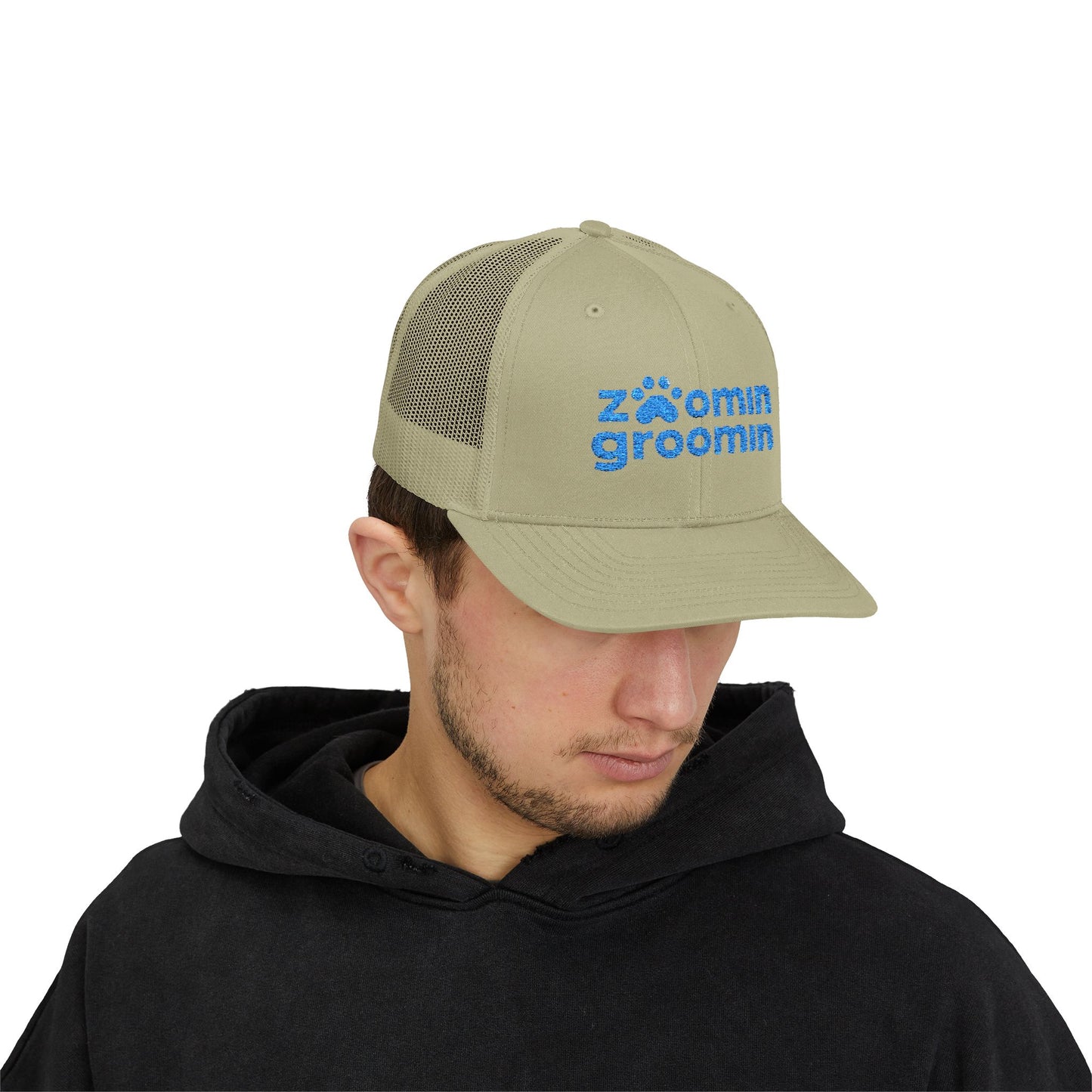 Embroidered Zoomin Groomin Snapback Trucker Cap - Perfect Gift for Pet Lovers, Dog Groomers, Animal Enthusiasts, Casual Wear, Fun Accessories
